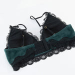Conjunto Bralette de Terciopelo y Encaje Nocturno
